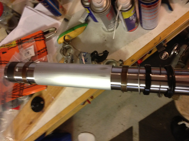 and lower tube is out